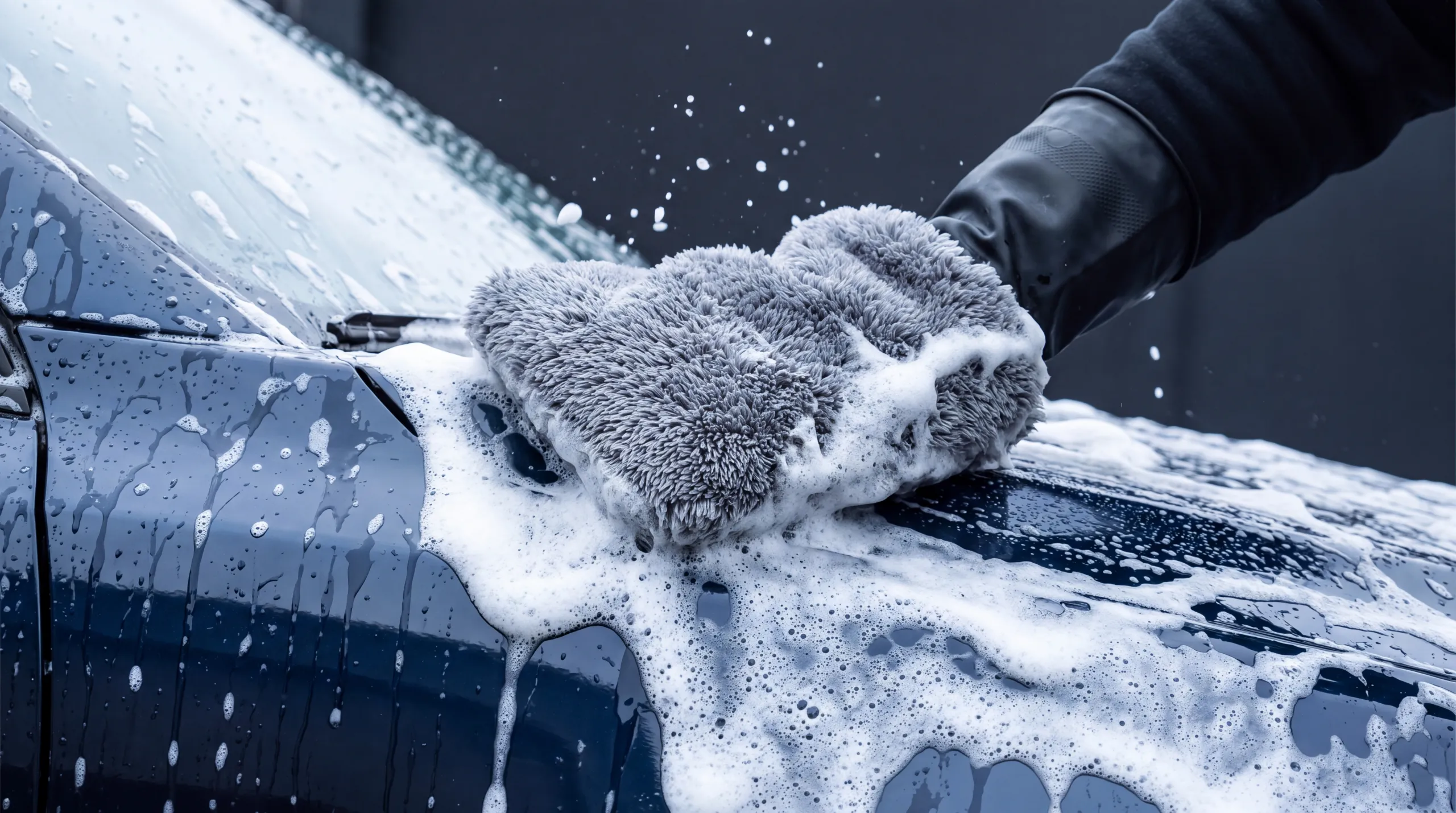 Hand wash with wax shampoo